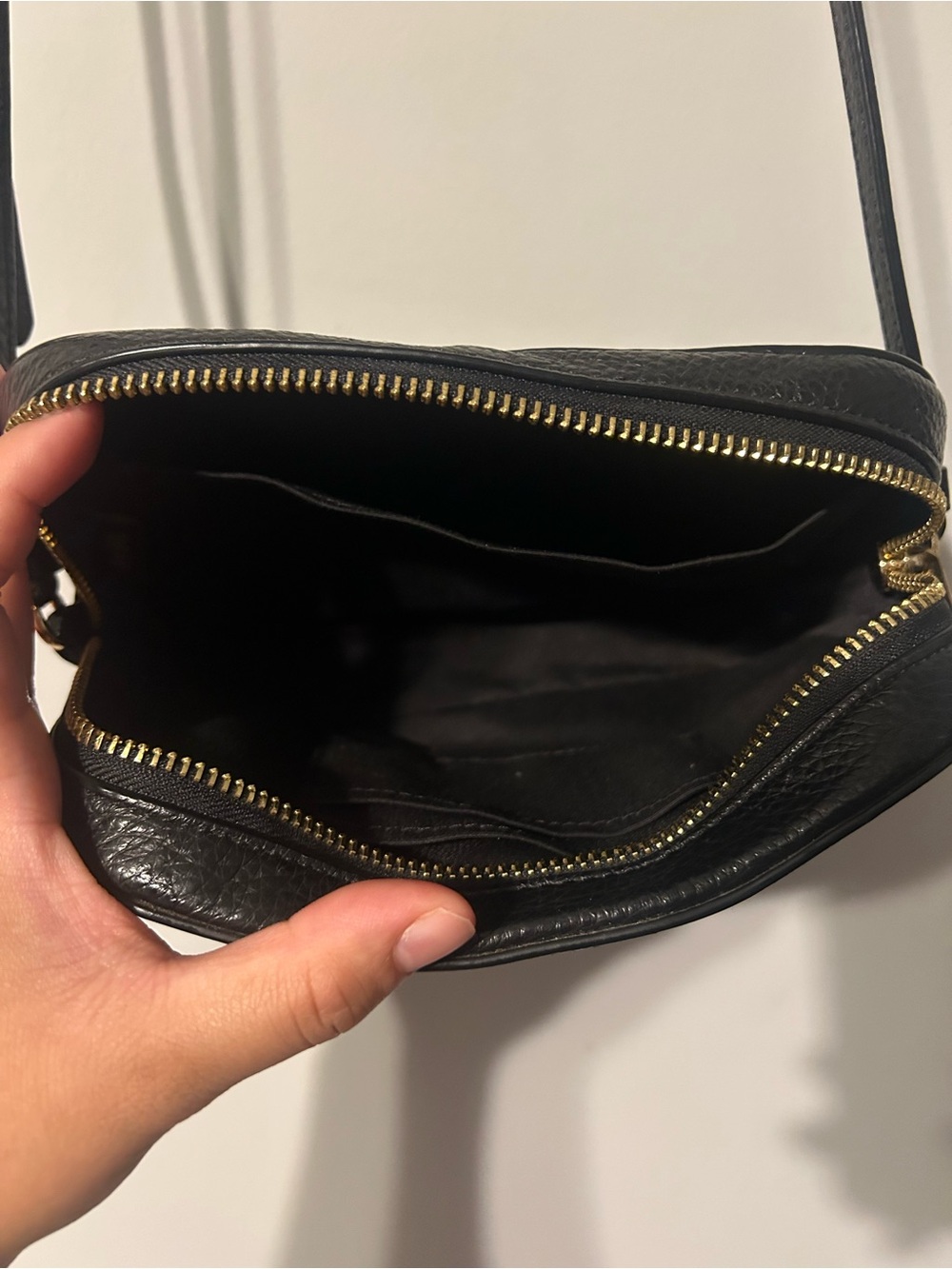 Coach Black Pebble Leather Mini Crossbody with Gold Hardware - Picture 4 of 4